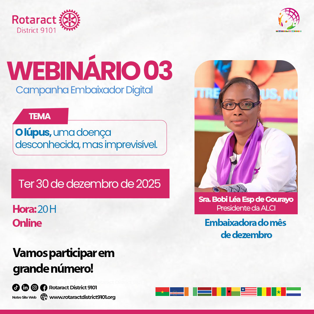 Rotaract9101's tweet photo. WEBINAIRE | Campagne Ambassadeur Digital – District 9101

Le lupus est une maladie encore trop peu connue, mais aux conséquences souvent imprévisibles.
À travers ce webinaire, nous souhaitons informer, sensibiliser et encourager une meilleure compréhension de cette pathologie. https://t.co/n4FE7vmZmI