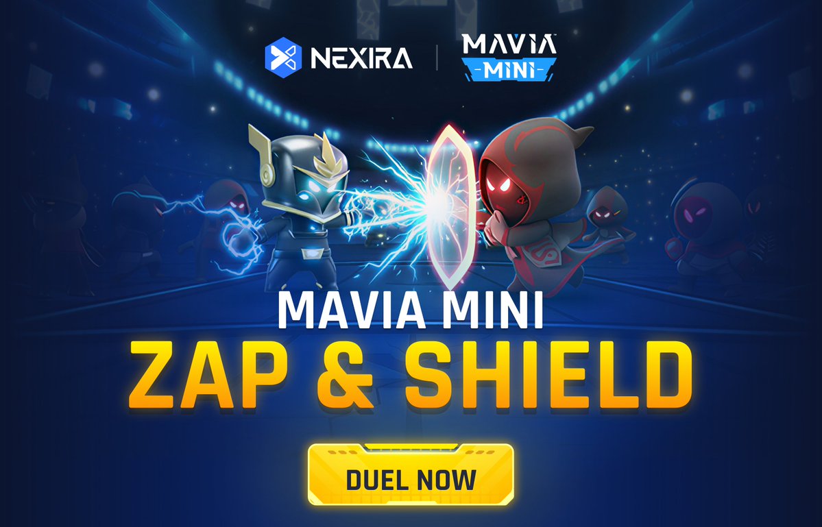 NexiraDAEP's tweet image. Mavia Mini: Zap &amp;amp; Shield is LIVE! ⚡️🛡

Outthink, outzap, outlast.
Preset your Zaps &amp;amp; Shields across 4 tactical rounds.

🤞With correct prediction &amp;amp; little luck, you win the duel with higher Total Damages.

⚡️ Duel now → maviamini.nexira.ai

#MaviaMini #Nexira #PlayToEarn…