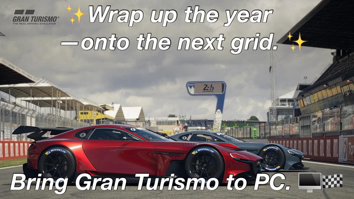 KOno8hc5's tweet photo. December 30th—one more push before the new year. 🏁✨
Official link below. I wrote a little more in the reply.
#GranTurismo #GT7 #GT8 #SimRacing #gtcommunity #BringGTtoPC #GranTurismoCommunity https://t.co/WMmSfXklx5