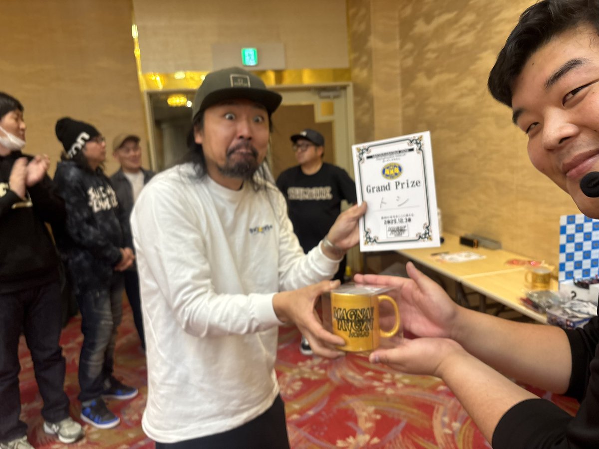 HonjoMagna's tweet photo. ２レース目はオープンクラス３ヒート制
優勝 トシ選手
準優勝 usk選手
第3位 フジワラ選手
でした！（表彰台写真撮りそびれたのでトシ選手多目でお送りします、どなたか写真撮ってたら提供お願いします） https://t.co/tNG2FMfT25