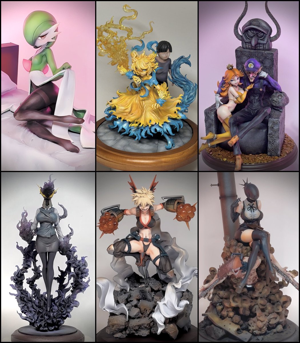 Korokke_kudasai's tweet image. 今年製作したフィギュアです
来年はもう少し沢山作りたい…