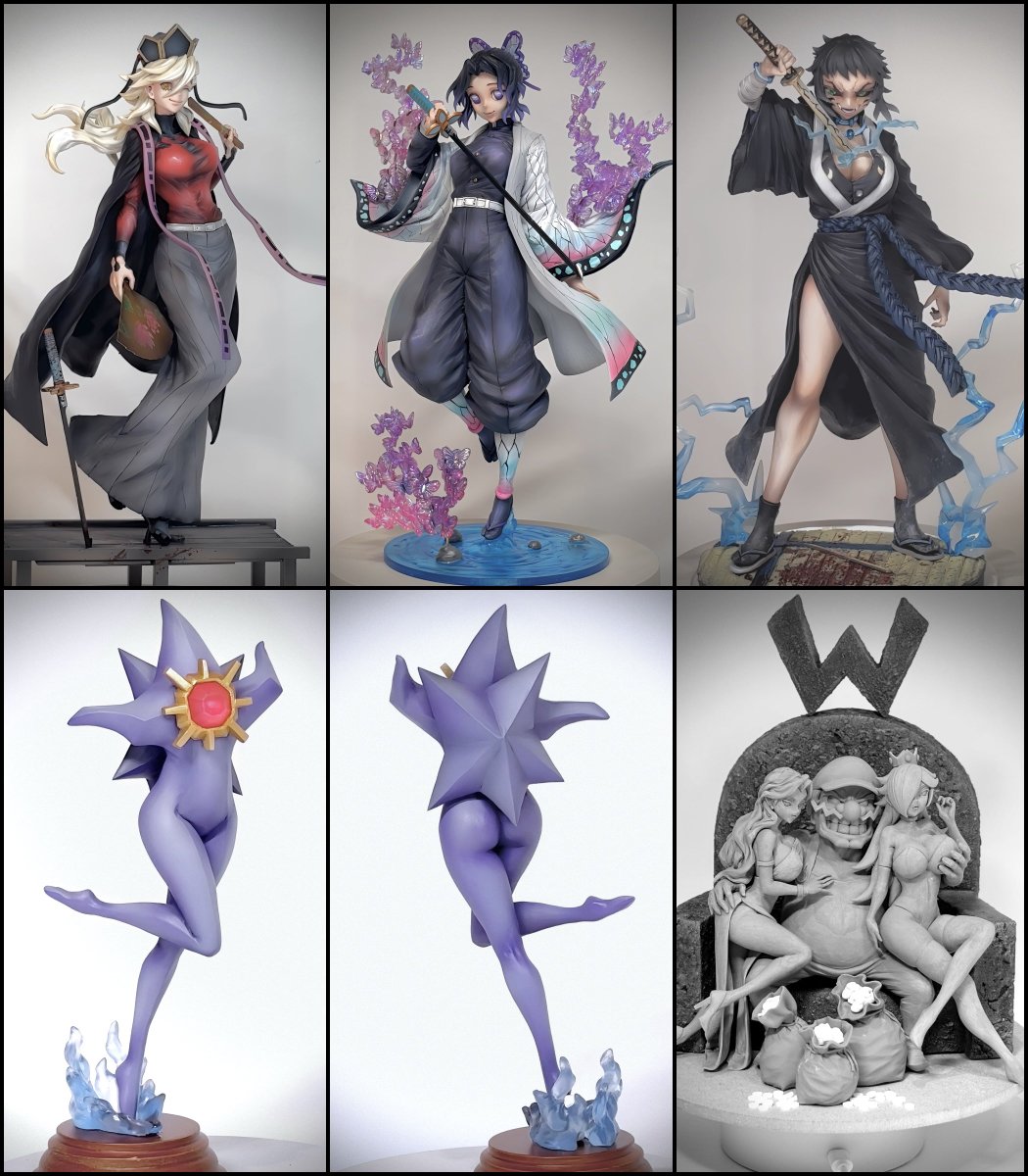 Korokke_kudasai's tweet image. 今年製作したフィギュアです
来年はもう少し沢山作りたい…