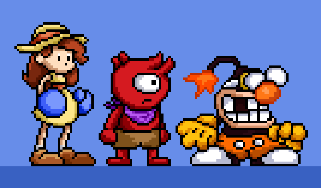 Well. Basically, it was actually 3 Indie game Characters I doodled when I was bored. And that originally popped off.

#indiegames 
#declinesdrops
#rolusintheoutskirts
#boombuster
#busterjam
#ArtistOnTwitter