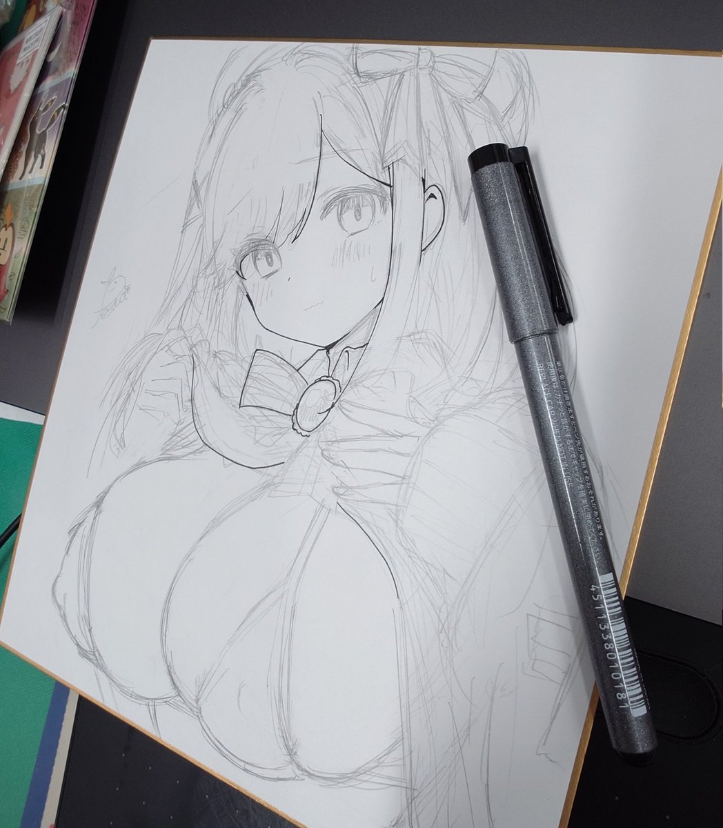 ペン入れおわて下塗り中
今日はここまで(。-`ω-) 