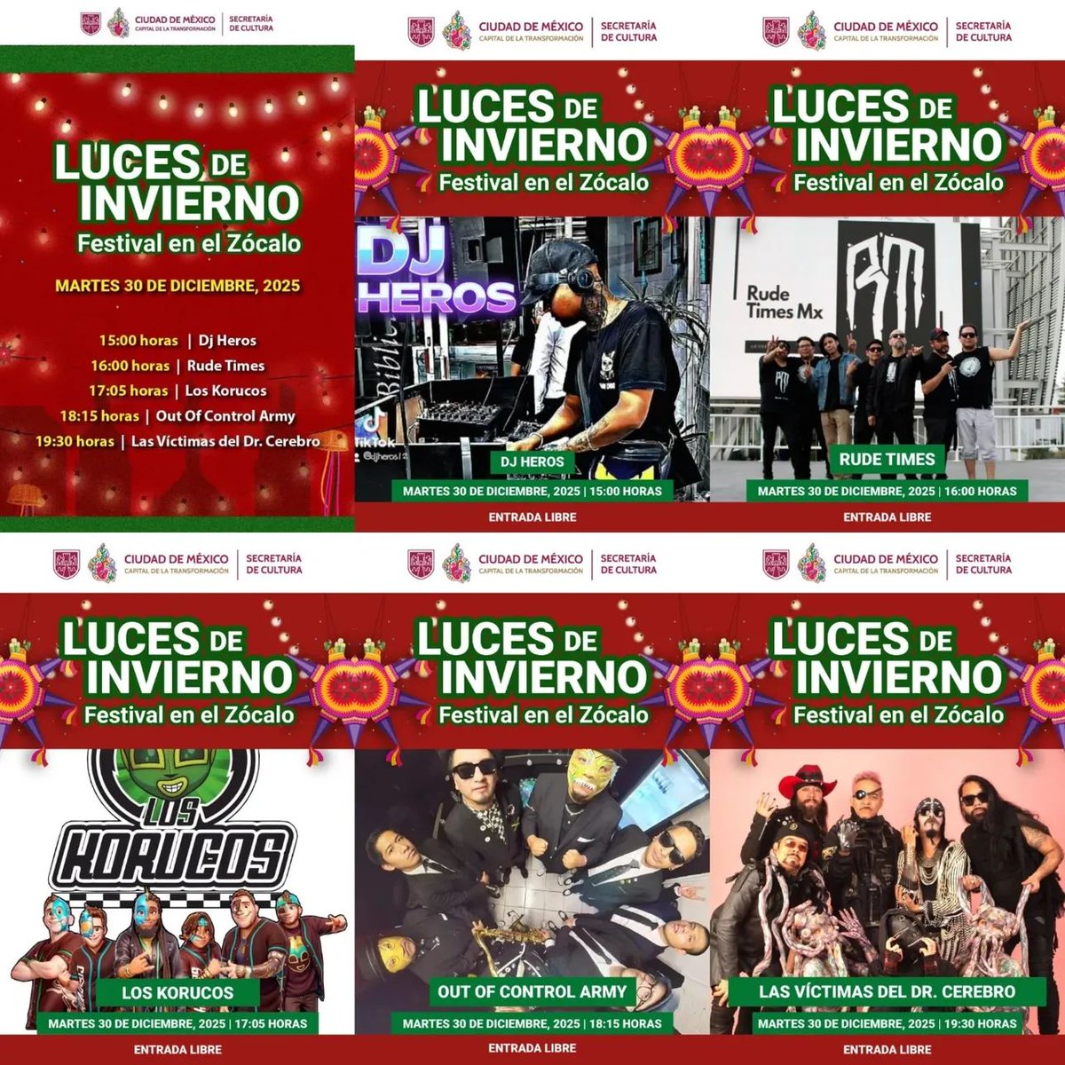 astaroth1909's tweet image. Recuerden que el día de hoy se llevará a cabo este evento sin igual en el Zócalo de la CMDX !!! 
#ska #loskorukos #outofcontrolarmy