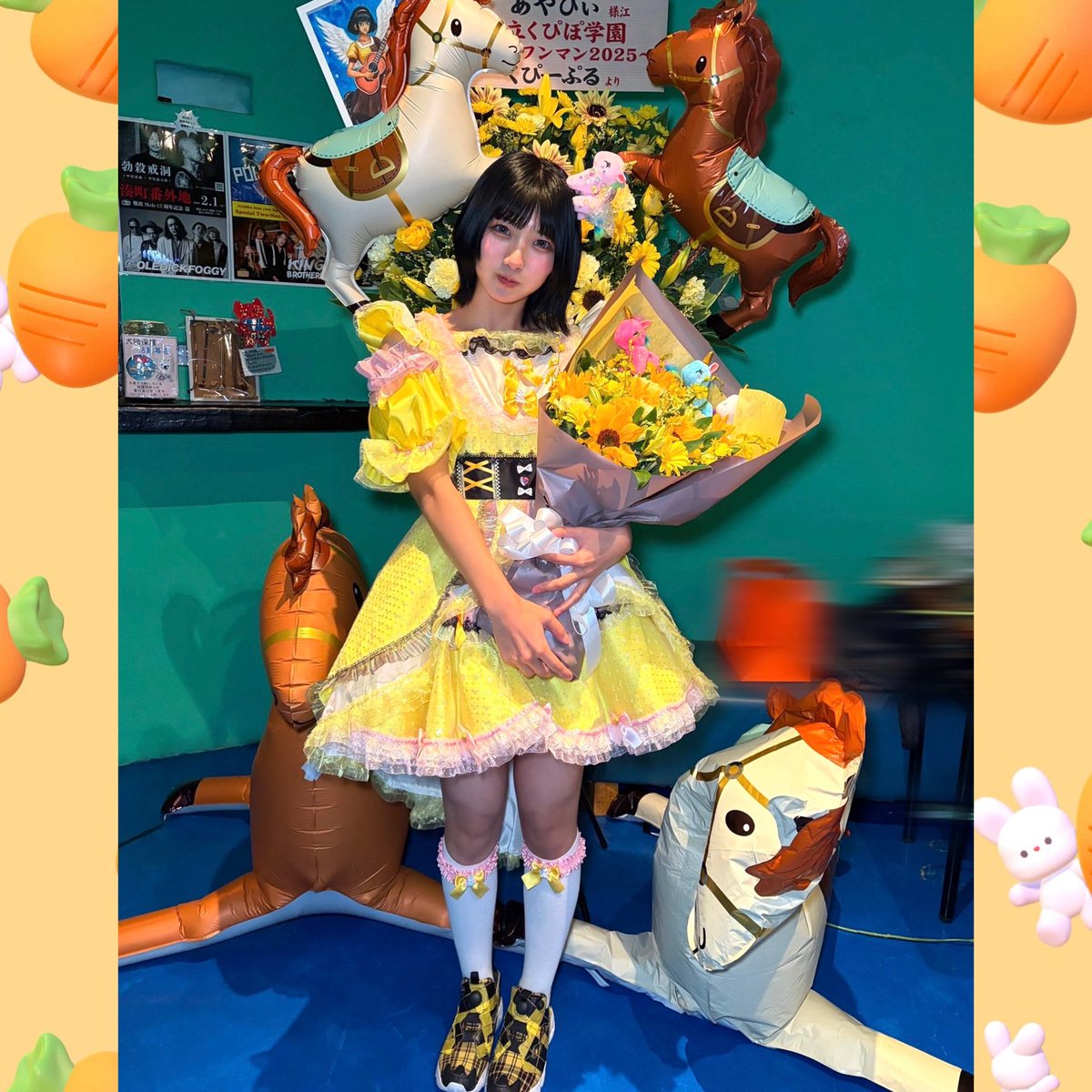 🐴•💛•━━━━
　　　オーダー衣装
　　　　　　━━━━•💛•🐴

あやぴぃちゃん(くぴぽ)
生誕ソロ衣装🦄🥕

#galacos