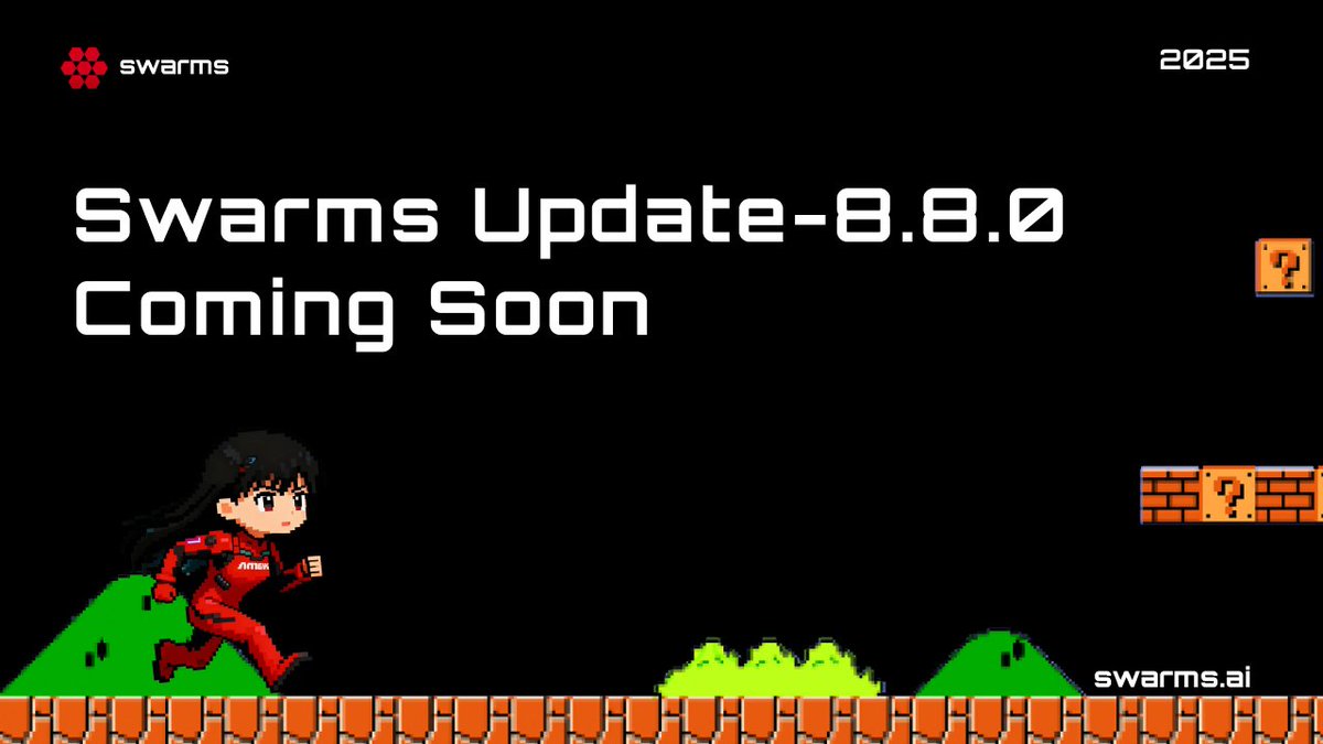 The new Swarms Framework 8.8.0 update is coming on January 1st 🥇 👾

Improvements include enhanced core performance, new marketplace integrations, improved autosaving and agent-saving logic, and more.

We'll also host a space on the release date to share more about the update