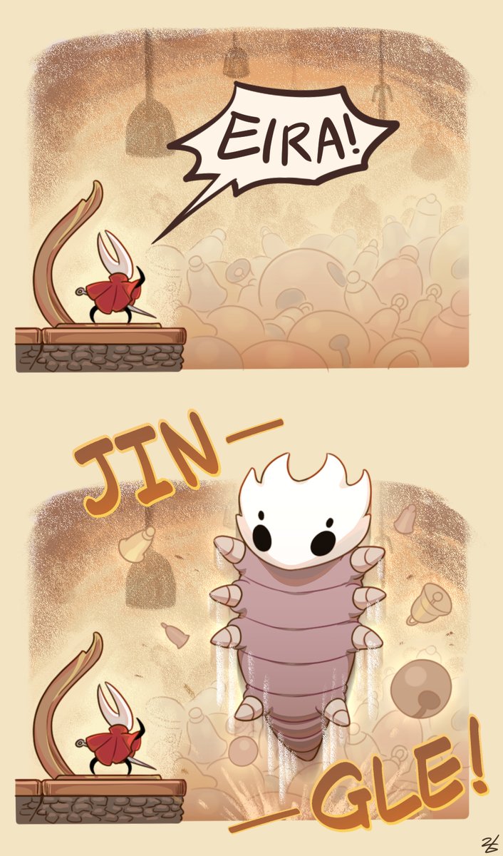 kurang_silksong's tweet image. Hornet and EIRA