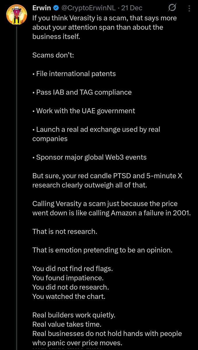 crypt0_sc0ut's tweet photo. @StephenMaruko @CryptoErwinNL @verasitytech Stephen has a point 😏 https://t.co/7RH50cFGh9