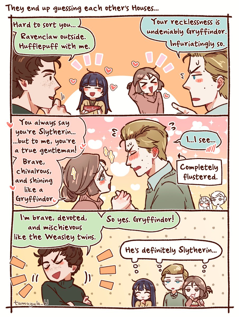 This is just a self-indulgent little comic, but I’ve always wanted to draw my couples in a modern AU with this theme.🧙🎬