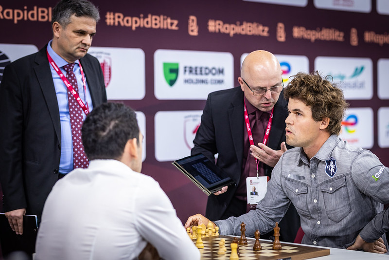 20 
It was not an easy way to the top (never is), but he always stood up when there was no other option but to win, and finally reached the peak.
Congrats to <a href="/MagnusCarlsen/">Magnus Carlsen</a> on winning the World Blitz Championship! 
It is his 20th World Championship title.🏆
👑Classical: 5×
