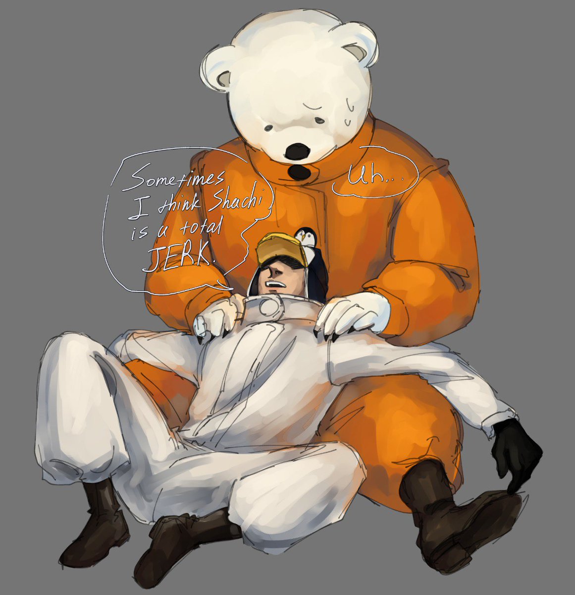 Kosmatish's tweet image. 🐻‍❄️🐧😔

#Onepiece #Bepo #Penguin