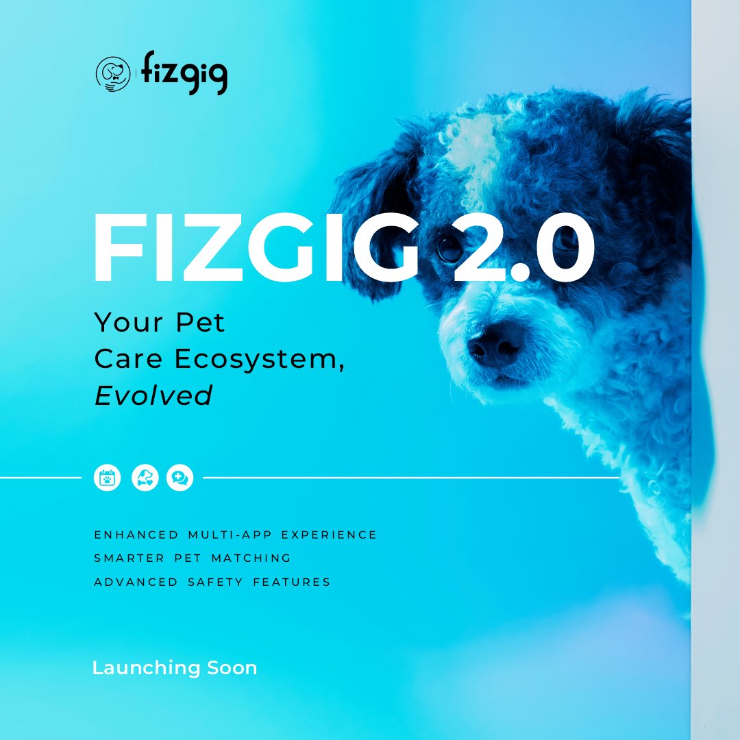 fizgigapp's tweet photo. Fizgig 2.0 is coming 🐾

Smarter pet matching
Enhanced safety features
A connected multi-app pet ecosystem

Pet care, evolved.
🚀 Launching soon.

#Fizgig2 #PetTech #ComingSoon #StartupLaunch https://t.co/XUFwNqtSzH