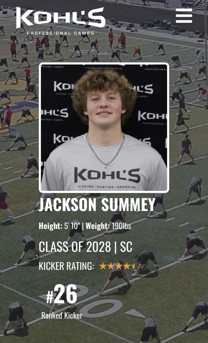 Jackson Summey 4.5⭐️ K/P tweet media