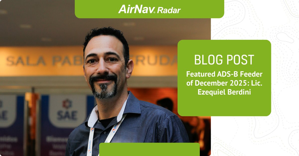 AirNavRadar's tweet image. 🌟 Featured ADS-B Feeder of December 2025 

This month, AirNav Radar is proud to highlight Lic—Ezequiel Berdini, whose ADS-B station in Argentina goes beyond tracking aircraft. 

Read the full story:
airnavradar.com/blog/featured-…

#AirNavRadar #ADSB #AviationCommunity #FeederSpotlight