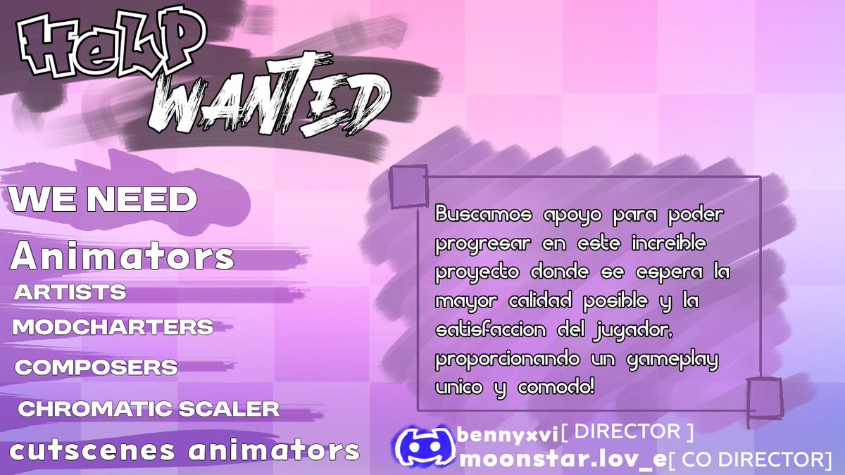 Hola!!
este es mi mod de fnf (FNF PBB)
un mod hibrido entre side y Mod OC
que cuenta una historia algo fuerte pero divertida 🔥

actualmente nos falta gente para continuarlo
(por cierto los charters ya los tenemos completos 4/4)
#FNF #fnfmod