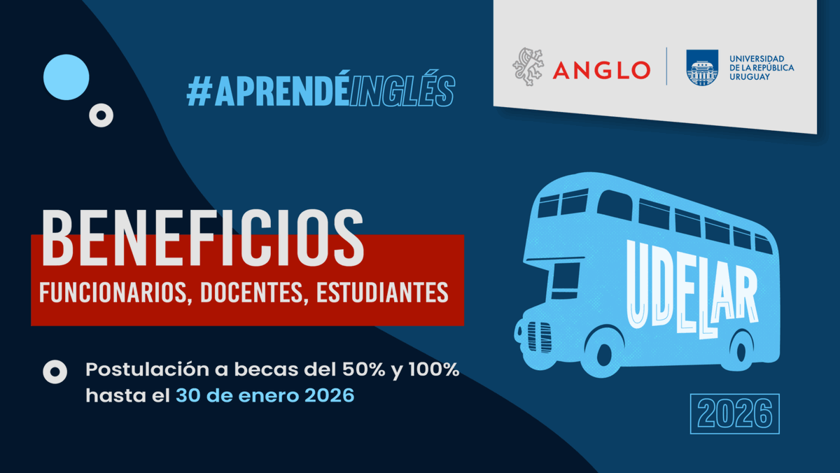 🇬🇧  #AprendéInglés |  Estudiantes de grado y posgrado, docentes y funcionariado de la #Udelar pueden postularse a becas en el <a href="/InstitutoAnglo/">Instituto Anglo</a>.

📝 Solicitá tu beca total o parcial hasta el 30 de enero.

📲 Todos los detalles en: escueladegobierno.udelar.edu.uy/inscripciones-…