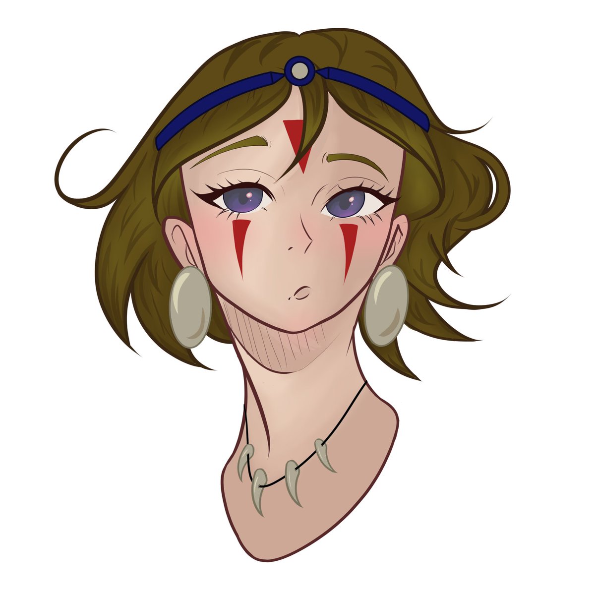 starberrymoo's tweet photo. I kept seeing some studio ghibli AI slop and it made me mad, so here, have some hand drawn Princess Mononoke fanart! #fanart #smallartist #Princess https://t.co/CQGQ14u0wt