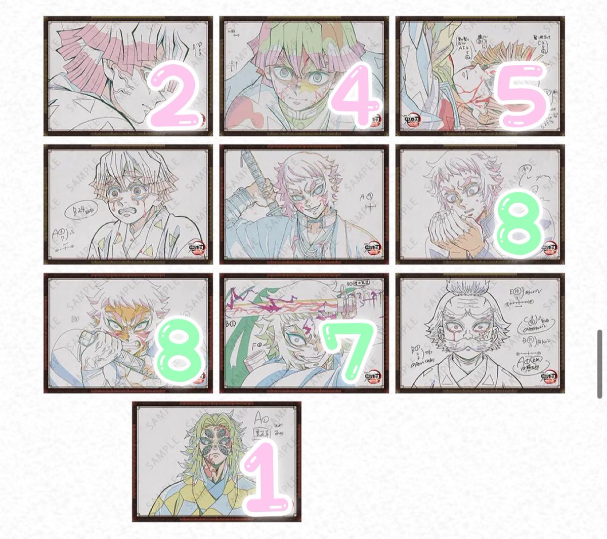 🍎義勇クリカはチェキ3枚(人間>鬼)含む5点〜の交換のみ。条件いい方