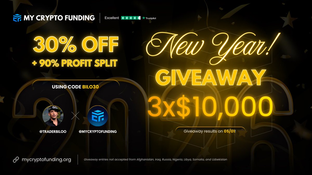 3x10.000$ Fon çekilişi

-<a href="/MyCryptoFunding/">My Crypto Funding</a> <a href="/MCFTurkiye/">My Crypto Funding Türkiye</a> <a href="/TraderBiloo/">Trader Bilo</a> hesaplarını takip et.
-Beğen,Rt yap ve iki arkadaşını etiketle.

5 ocakta açıklayacağım.

%30 indirim ve %90 kar paylaşımlı hesaplardan yararlanmak için BILO30 kodunu kullanabilirsiniz.