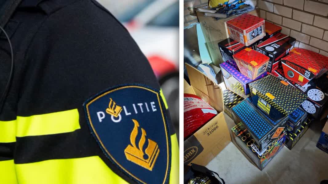 Grote vuurwerkvondst in schuurtje in Westpolder