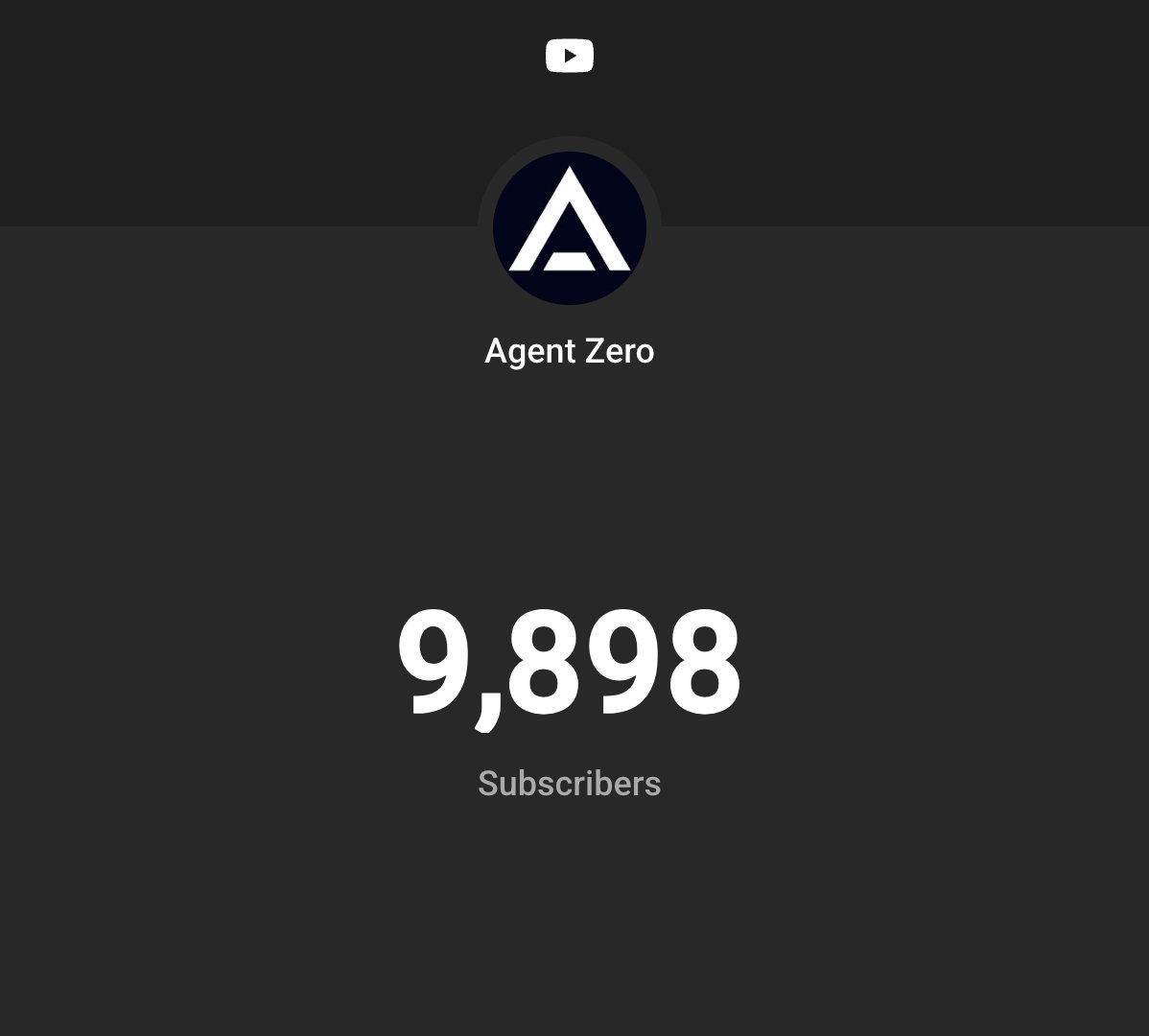 Agent Zero is getting close to 🔟k subs on YT ‼️
Please help us reach that milestone before the year ends 🥳
Link below 👇 Thank you ❣️