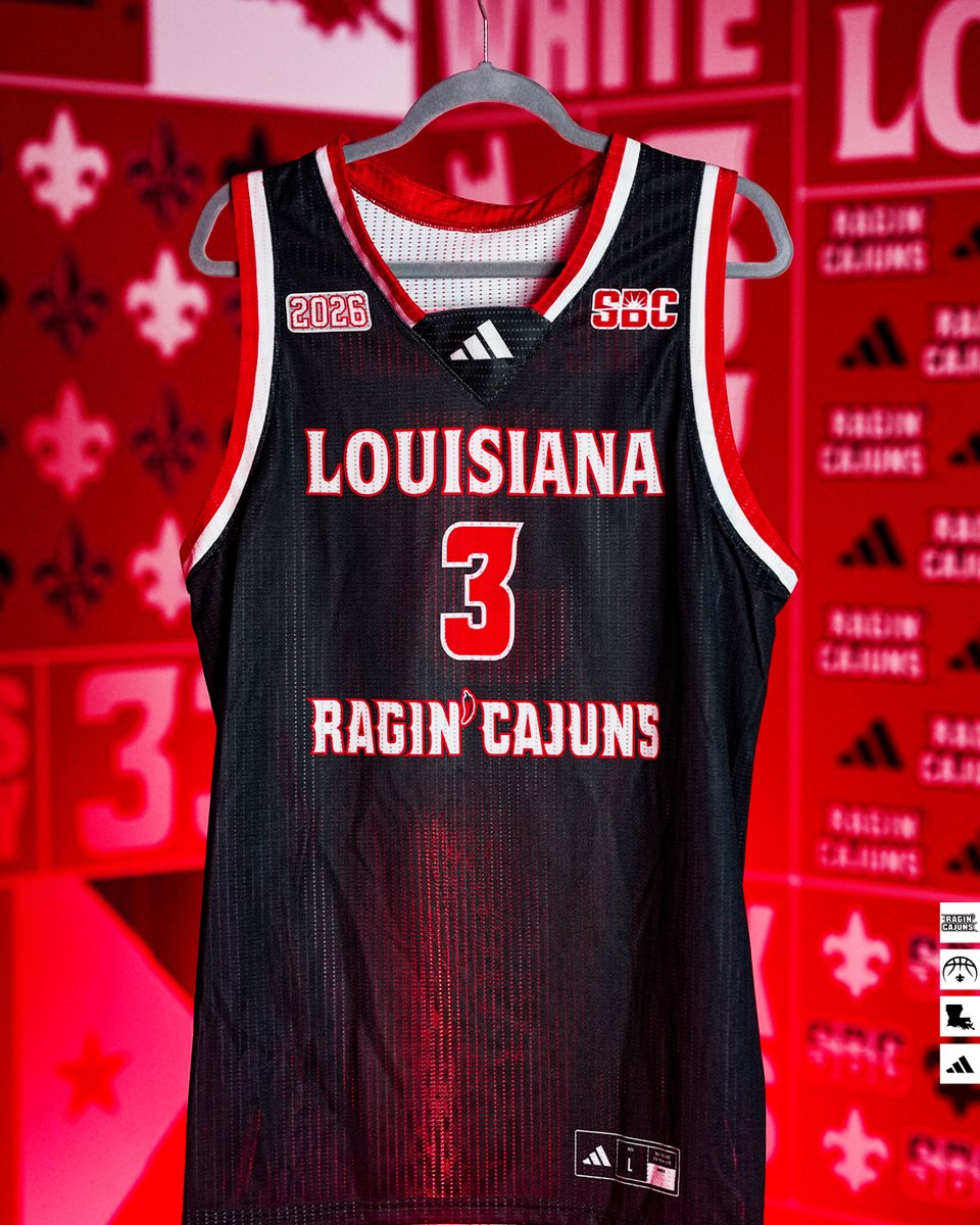 RaginCajunsMBB's tweet photo. 🎊 Ringing in 2026 with a 𝗦𝗽𝗲𝗰𝗶𝗮𝗹 𝗘𝗱𝗶𝘁𝗶𝗼𝗻 uniform 🎽🏀

#GeauxCajuns https://t.co/rVAqi79j6c