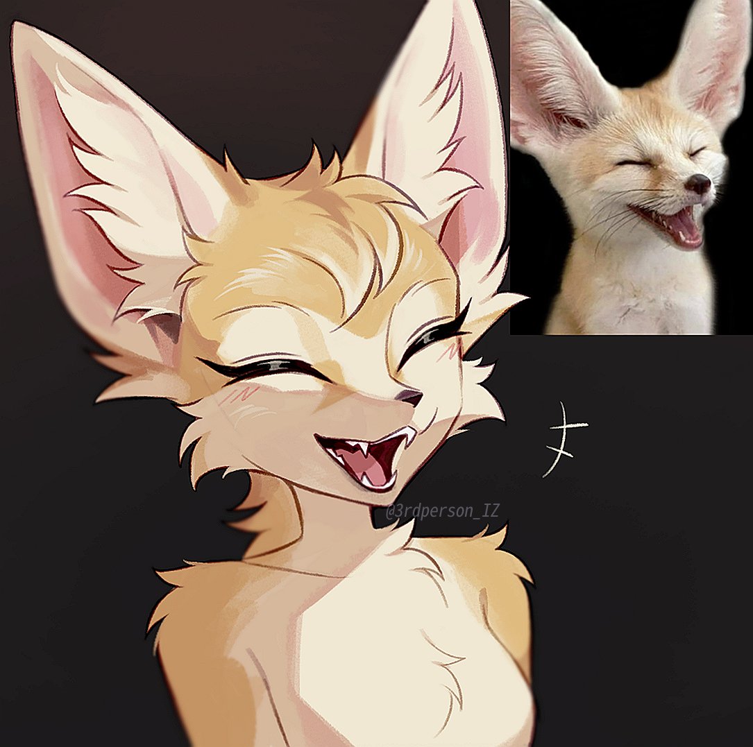 3rdPerson_IZ's tweet image. happy fennec fox ❤️