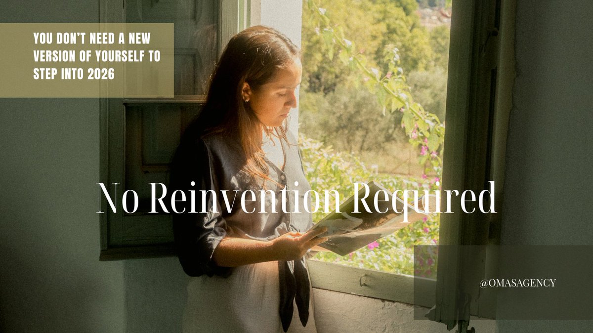 AgencyOmas's tweet image. No reinvention required. Just bring the same you into 2026. Read the full reflection here:
omasagency.com/blog/no-reinve… #SteadyNotStressed #OMASAgency