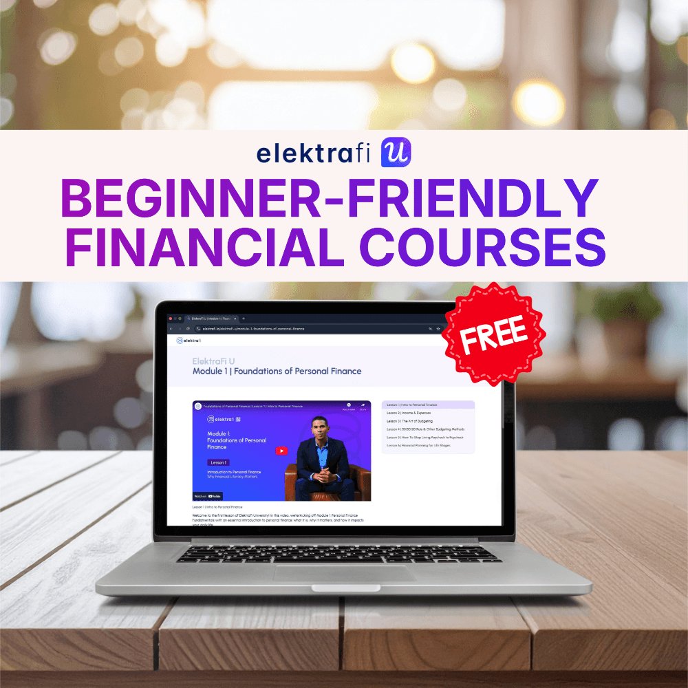 New year. New goals. Better money habits. ✨ 𝗘𝗹𝗲𝗸𝘁𝗿𝗮𝗳𝗶 𝗨 helps people start fresh with 𝗯𝗲𝗴𝗶𝗻𝗻𝗲𝗿-𝗳𝗿𝗶𝗲𝗻𝗱𝗹𝘆, 𝘀𝗲𝗹𝗳-𝗽𝗮𝗰𝗲𝗱 𝗳𝗶𝗻𝗮𝗻𝗰𝗶𝗮𝗹 𝗰𝗼𝘂𝗿𝘀𝗲𝘀—free and easy to follow!

⚠️ ENROLL HERE: dub.sh/4EKMZCt