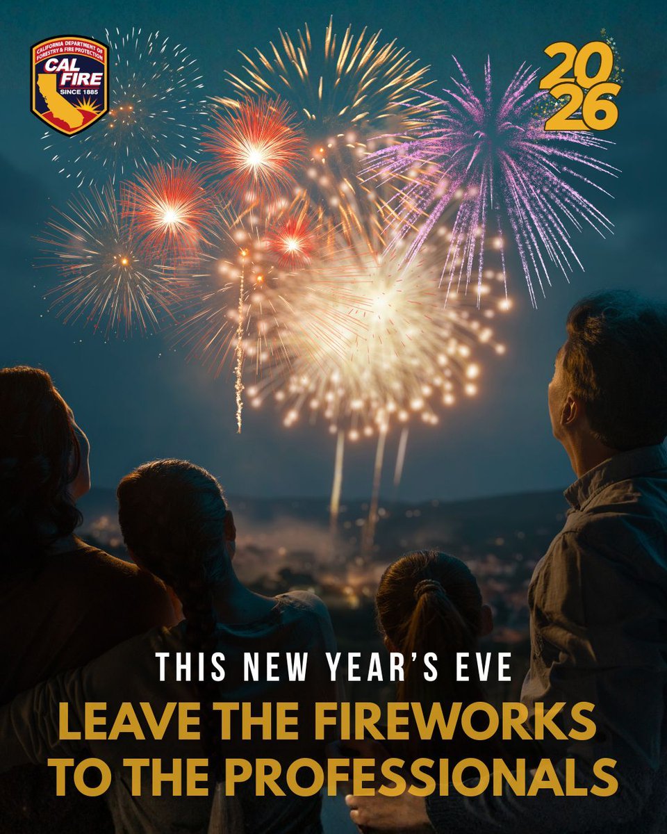 This New Year’s Eve, leave the fireworks to the professionals.

Every year, fires caused by fireworks put lives, homes, and the environment at risk. Outside of professional fireworks shows, fireworks are illegal on New Year’s Eve.

Choose safety this New Year’s Eve by NOT