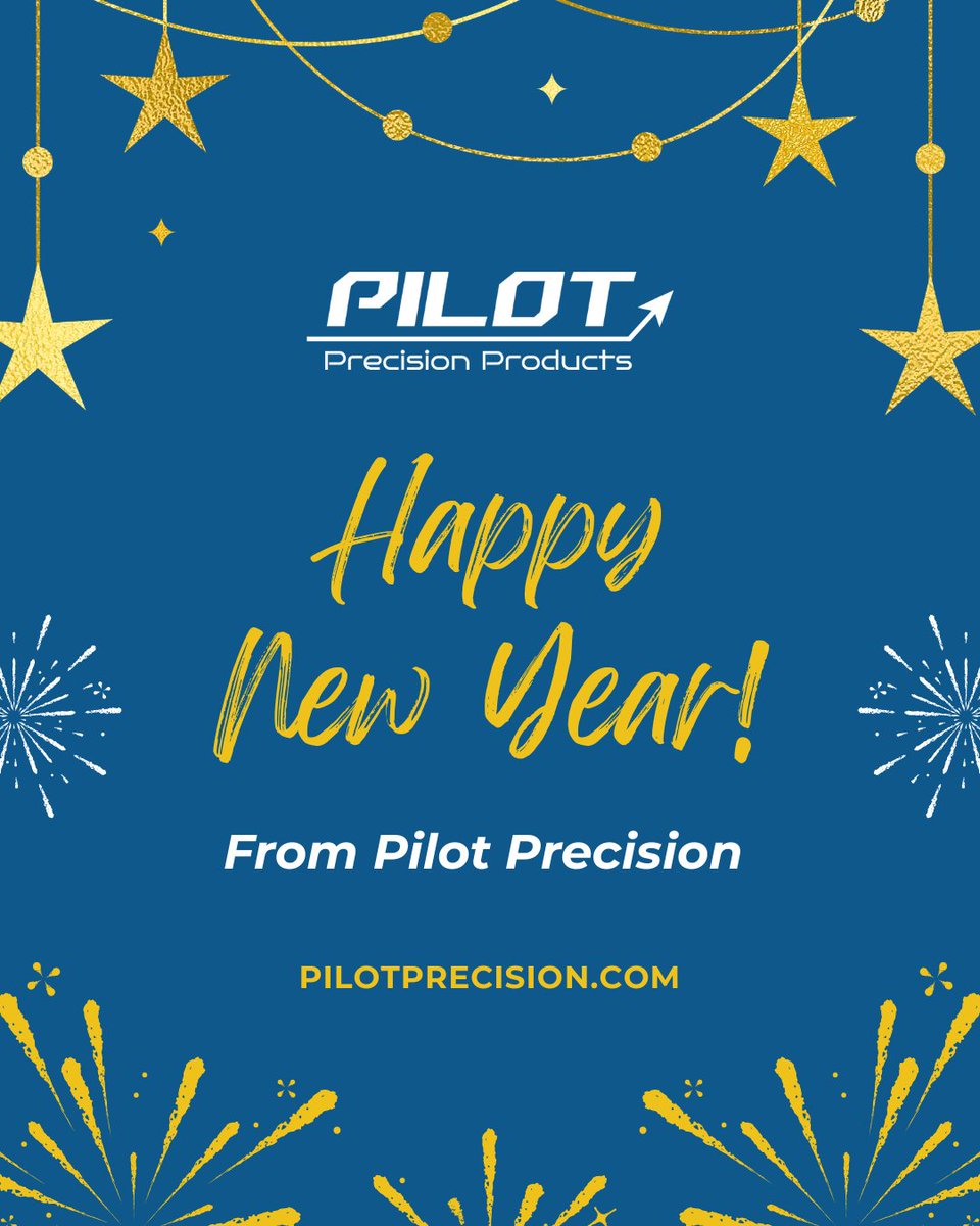 Happy New Year from Pilot Precision!

Our offices will be closed on January 1 and January 2, reopening for normal operations on January 5. Please note that shipping will pause beginning December 31 and will resume on January 5.