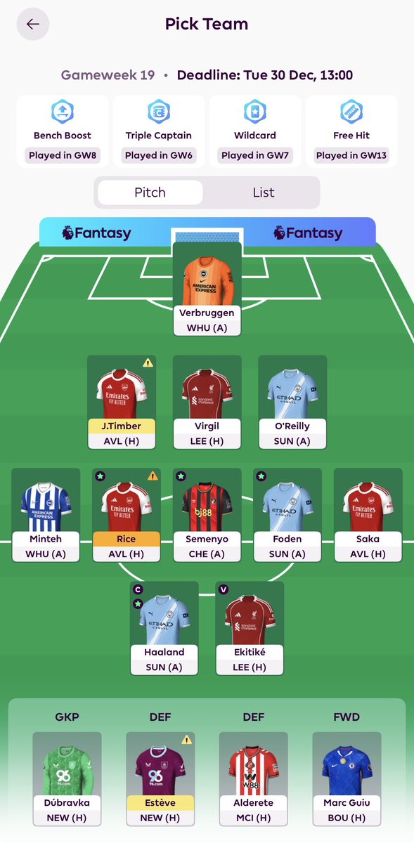 GW19🔒 

Rolled the FT♻️

Haaland🧢

OR: 43k🌎