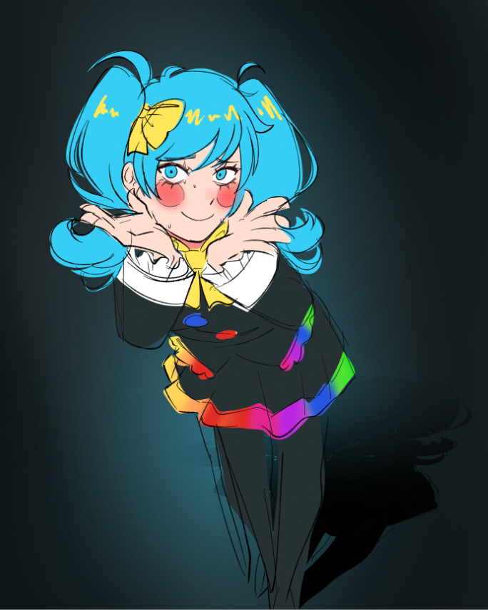 sey_live2D's tweet photo. 1 2 3, clap your feet, sucha classic melody 
#hatsunemiku #fanart https://t.co/GQFR4Nxcm4