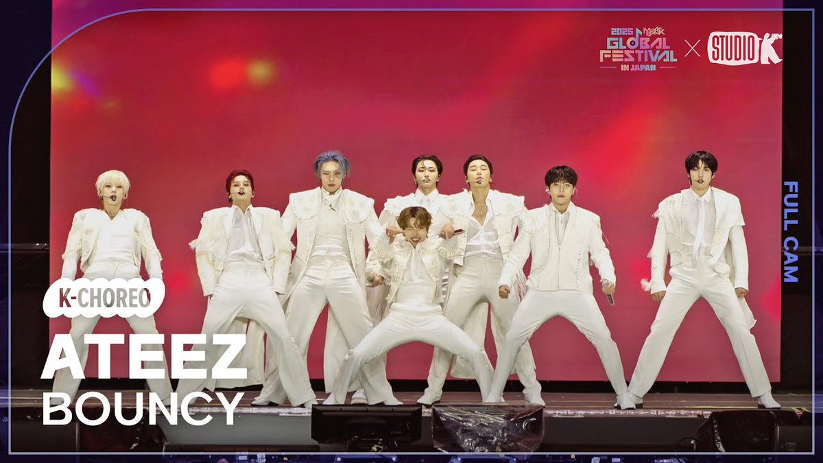 StudioK_twt's tweet image. [🖥/ 2025 뮤직뱅크 글로벌페스티벌 in JAPAN]
4K Full 직캠을 지금 바로 확인하세요!

251230 #에이티즈 (#ATEEZ) - 'BOUNCY'

▶︎ youtu.be/6Tf3mHAZBWs

#MUSICBANK_GLOBALFESTIVAL 
#뮤직뱅크_글로벌페스티벌 
#StudioK #직캠 #4K직캠
@ATEEZofficial