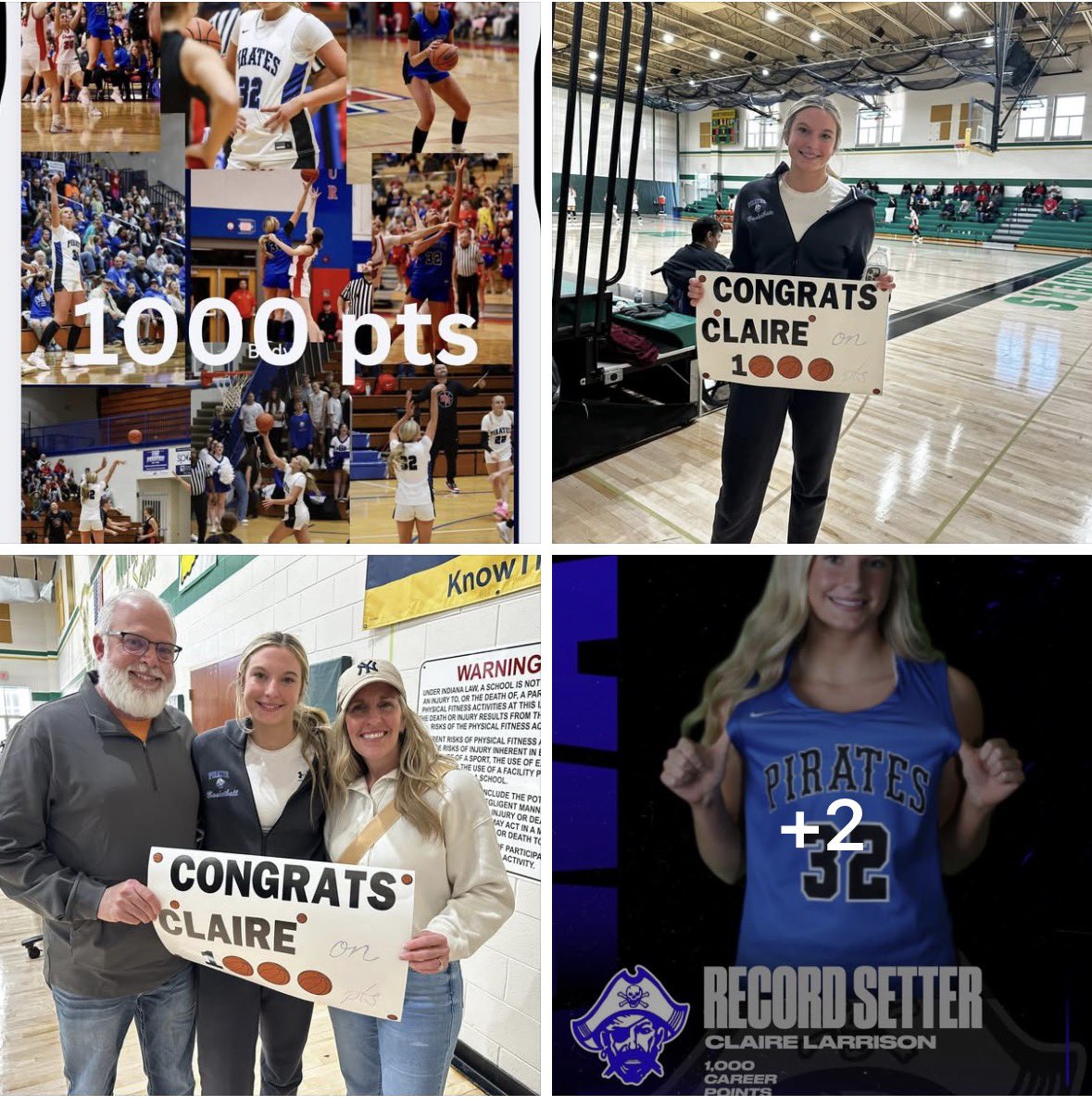 Ilarrison's tweet image. Shouting a BIG CONGRATS to @ClaireLarrison for hitting her 1000 high school career point!! Way to battle through this tourney! Keep it up! 
💙🏀💪🏼