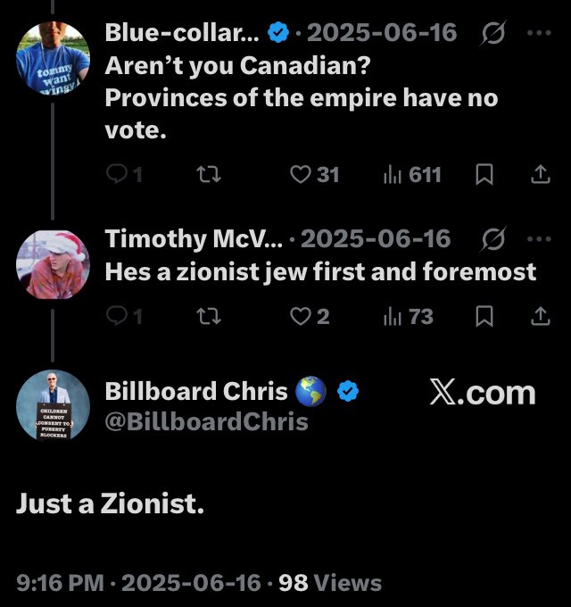 Sc0tch_Amarett0's tweet image. JQ:  Billboard Chris

•Jewish high 
•Catholic low
•protestant mid

Summary:
Separates Catholicism from Christianity, scorns Catholics / Protestants but is not Christian, denies Jewish matrix, visits Israel, Jewish friends

Pattern analysis:
Zionist, agnostic protestant
