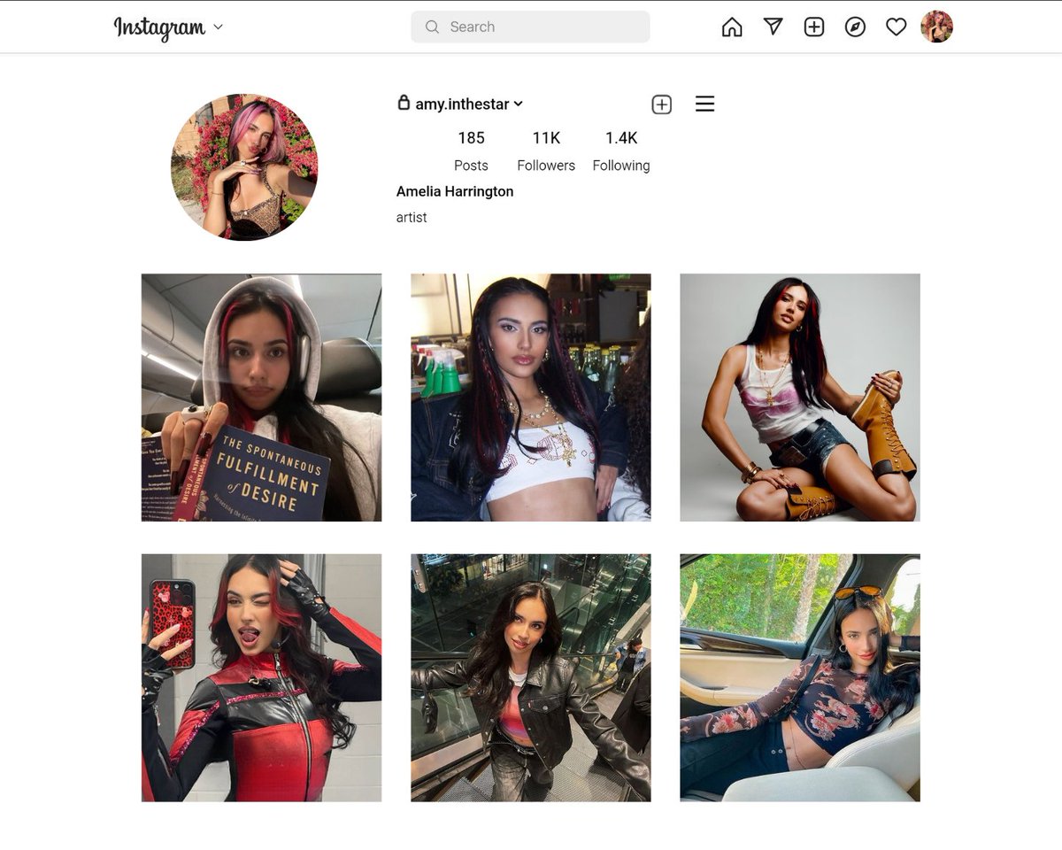 * 𝐀𝐌𝐄𝐋𝐈𝐀 ⭒ 𝗛𝗔𝗥𝗥𝗜𝗡𝗚𝗧𝗢𝗡 tweet media