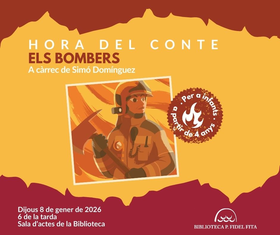 🧑‍🚒Comencem l'any amb una Hora del Conte dedicada als Bombers!! No te la perdis! 😉
<a href="/bibliotequesXBM/">BibliotequesXBM</a> <a href="/BibliosMaresme/">BibliosMaresme</a> <a href="/AjArenys/">Aj. Arenys de Mar</a>
