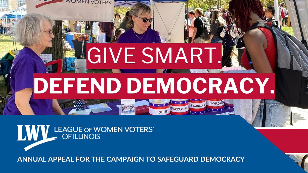 As 2025 ends, your support can do double duty—protect democracy and offer tax benefits. Gifts to our Education Fund are tax-deductible and can be made through Donor-Advised Funds or IRA Qualified Charitable Distributions. Help us sustain LWV’s impact! lwvil.org/donate-campaig…