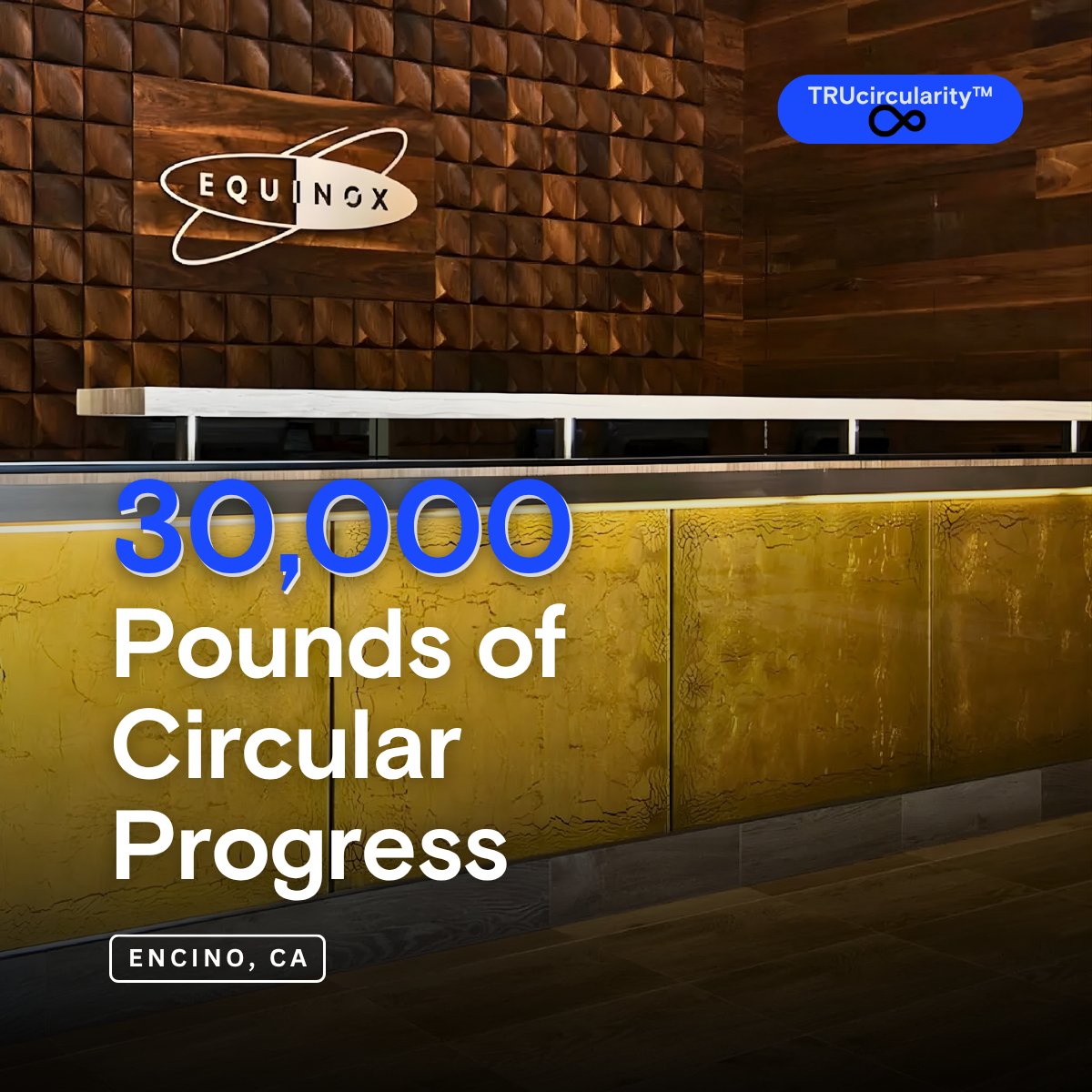 ecoreintl's tweet image. ♻️ Circular Momentum Continues in California

Another milestone reached! 30,000 lbs. of rubber was reclaimed from Equinox Encino through Ecore’s takeback program.

#TRUcircularity #Ecore #CircularInnovation #SustainableDesign #CircularEconomy