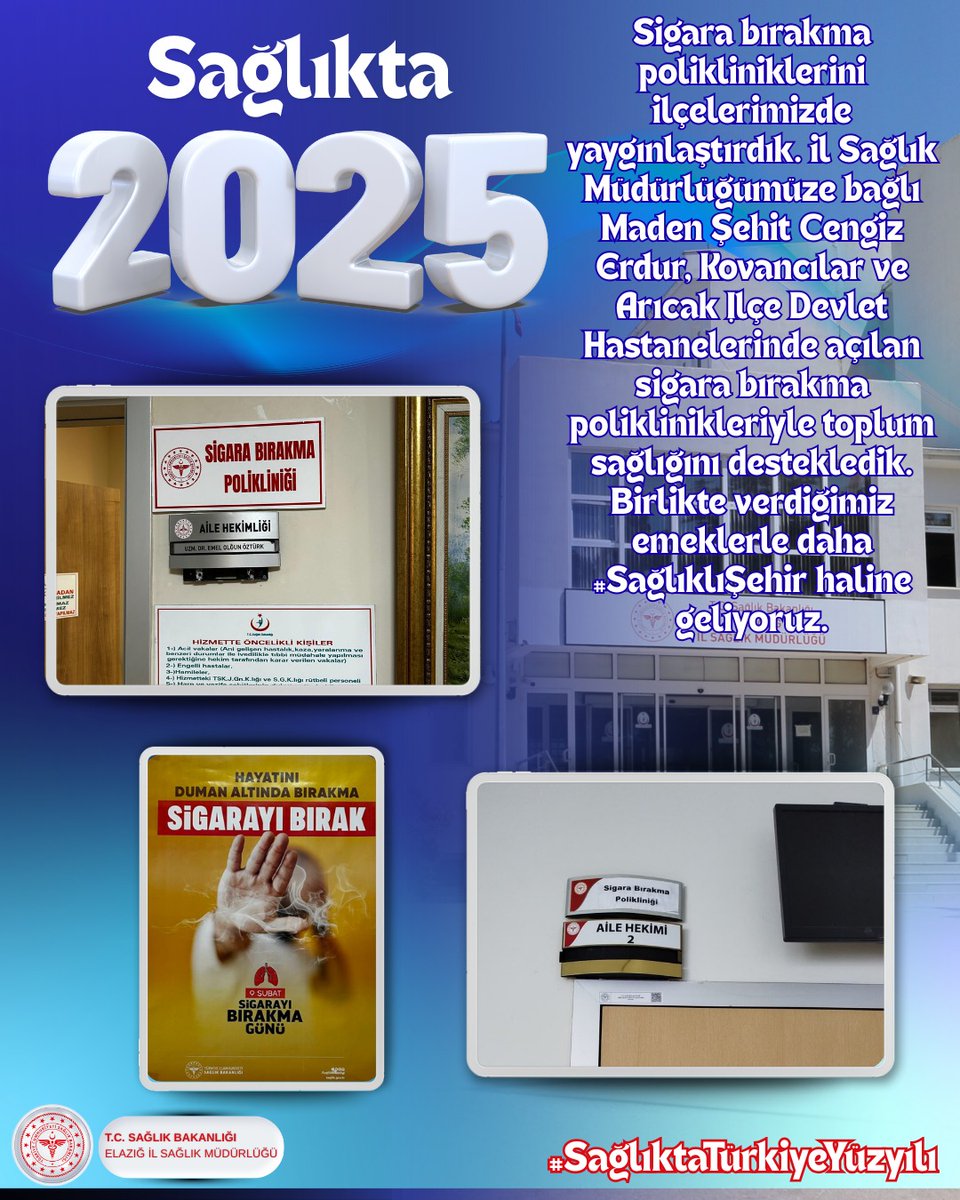 Sağlıklı şehir Elazığ...
Gücümüzü birleştirdik, birlikte başardık.
<a href="/saglikbakanligi/">T.C. Sağlık Bakanlığı</a>
#SağlıklıŞehir
#Sağıkta2025 
#SağlıktaTürkiyeYüzyılı