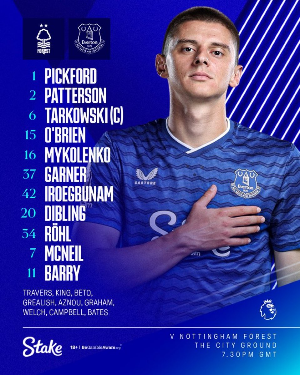 🚨TEAM NEWS IS IN AT THE CITY GROUND🚨

🇩🇪Merlin Röhl makes his 1️⃣st PL Start
🏴󠁧󠁢󠁳󠁣󠁴󠁿Patterson STARTS
⤵️Grealish on the bench

🤔Thoughts blues? 👇
