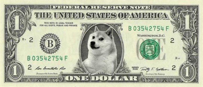 If $DOGE hits 1$ by the end of this year, I will giveaway 10 #Dogecoin  to everyone who likes and reposts this tweet