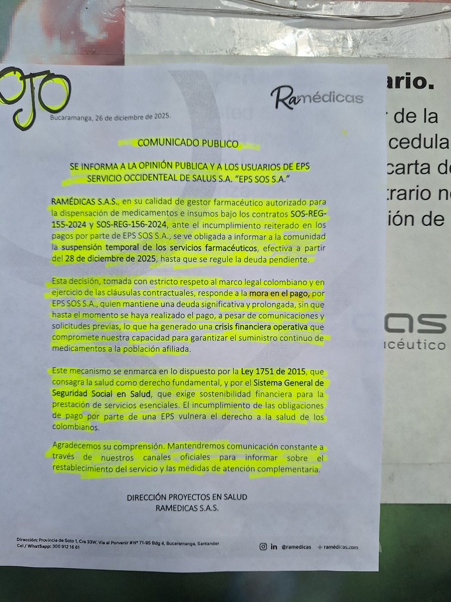 HenryR0728's tweet photo. Señores @Eps_Sos entonces en donde tienen que reclamar el auxilio funerario nuestras familias https://t.co/j96J19F5Lt