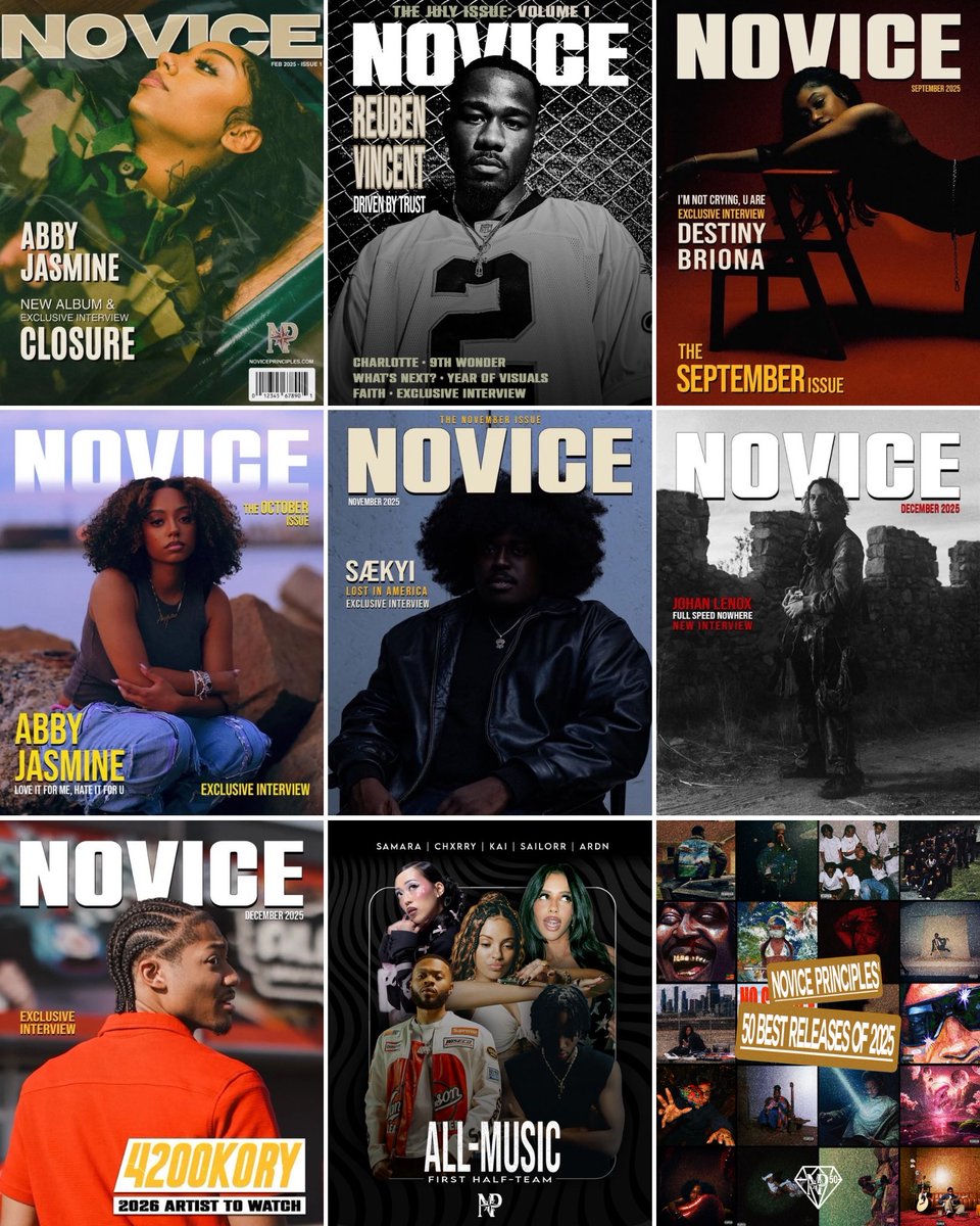 NovPrinciples's tweet image. To every artist and collaborator who put their trust in Novice Principles to make this an incredible year. Thank you and cheers to 2026. 

Noviceprinciples.com