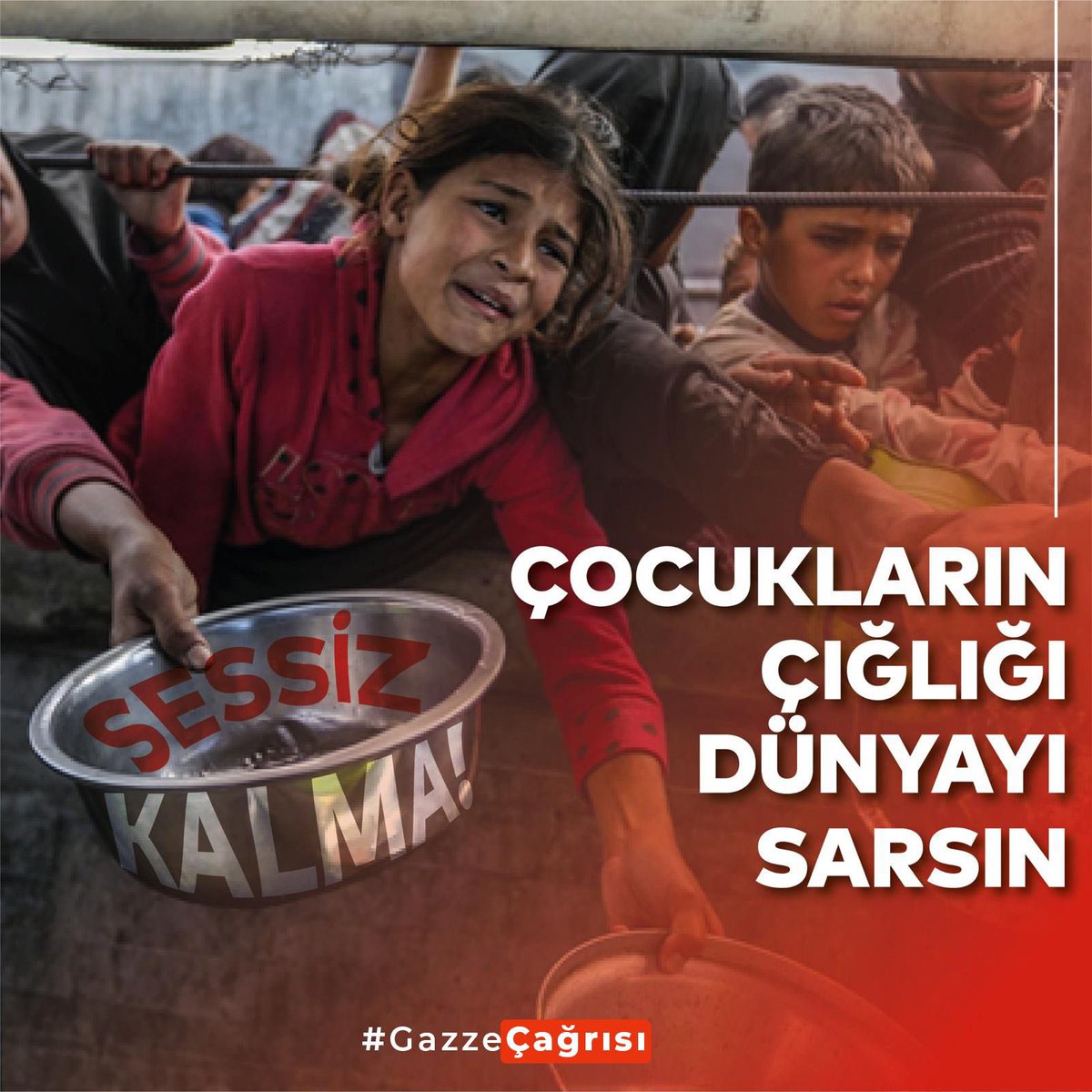 Sessiz kalma deniliyor,yürüyüşler yapılıyor hangi biri Gazze halkına destek hiç biri bu akşam haberlerde seyrettim soğuk hava şartları nedeniyle çadrları uçmuş ayakları çıplak açlık bir taraftan artık bu kardeşlermize gerçekten yardım edilsin.Toit atmak yürüyüş yapmak çâre değil