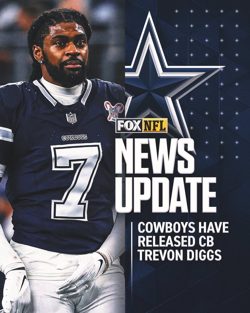 NFLonFOX's tweet image. The #Cowboys have released CB Trevon Diggs, per multiple reports.