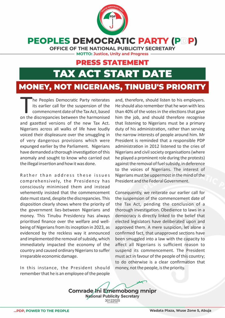 Official PDP Nigeria tweet media