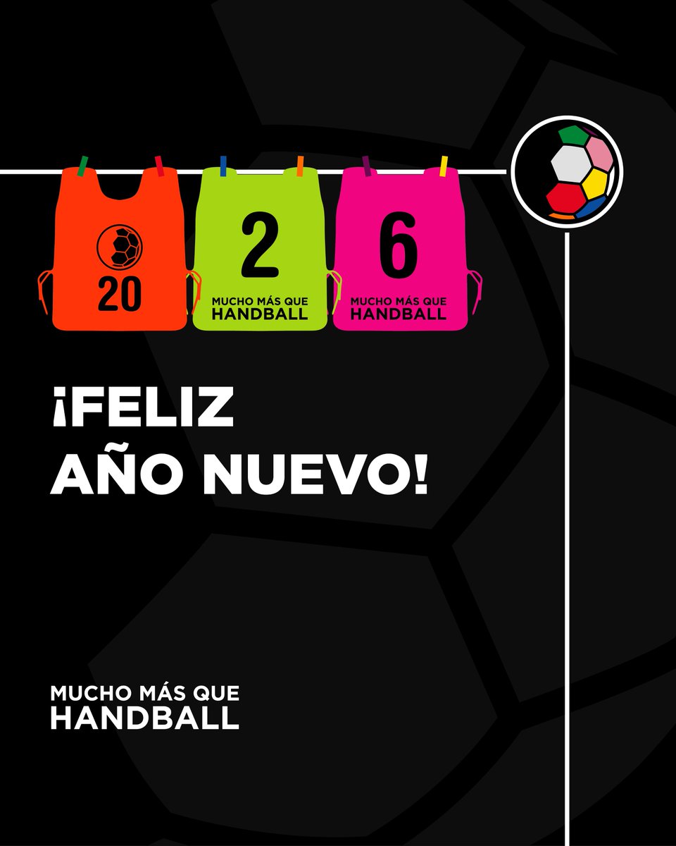 Que el 2026 nos den las piernas y el corazón para disputar cada pelota al 100% y nos encuentre abrazados en 6 metros mucho muy fuerte... ¡hasta que suene el silbato!
Que el 2026 nos traiga mucho más que handball. 
Feliz año nuevo.
♥️